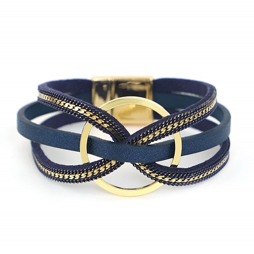 Pulseira Brigitte Cor Azul - Trabalhamos com diversos modelos de pulseiras. Venha conferir o nosso site.