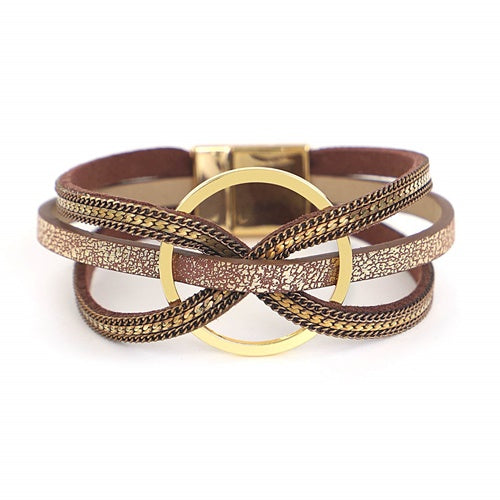 Pulseira Brigitte Cor Marrom - Trabalhamos com diversos modelos de pulseiras. Venha conferir o nosso site.