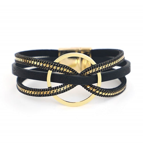 Pulseira Brigitte Cor Preta - Trabalhamos com diversos modelos de pulseiras. Venha conferir o nosso site.