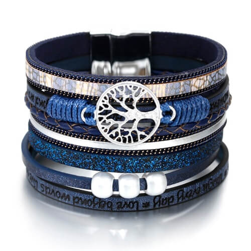 Pulseira Árvore da Vida Azul, possui design moderno e exclusivo! Somos especialistas em pulseiras
