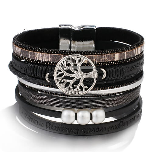 Pulseira Árvore da Vida Preto, possui design moderno e exclusivo! Somos especialistas em pulseiras
