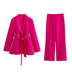 Conjunto Elegante Blazer 2 pcs Blazer e Calca Nobrelo de cor rosa