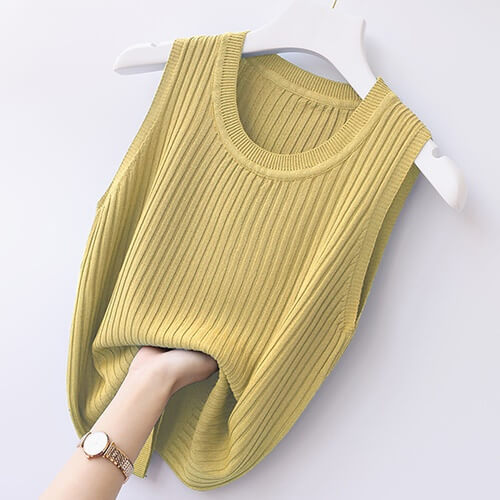 Blusa regata Caroline Nobrelo - Cor Amarelo