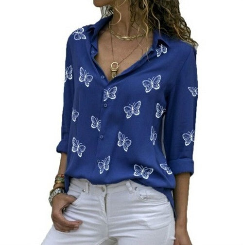 Camisa Luisa Azul cheia de estilo e sofisticação para todas as ocasiões.